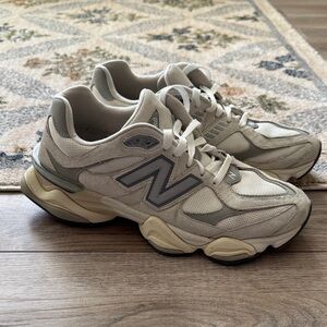 New Balance Beige and Gray Athletic Shoes